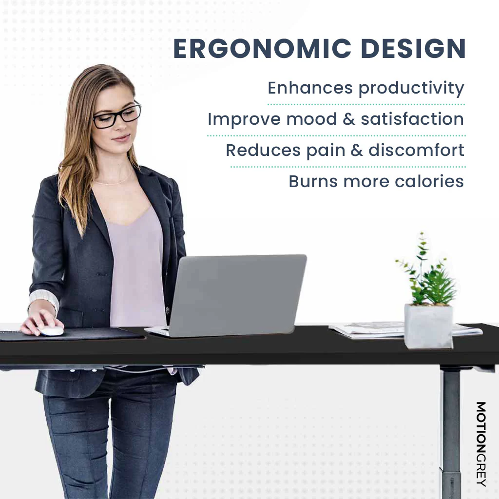 ErgoPro L Shape Standing Desk (Reversible Table Top) - Image 24