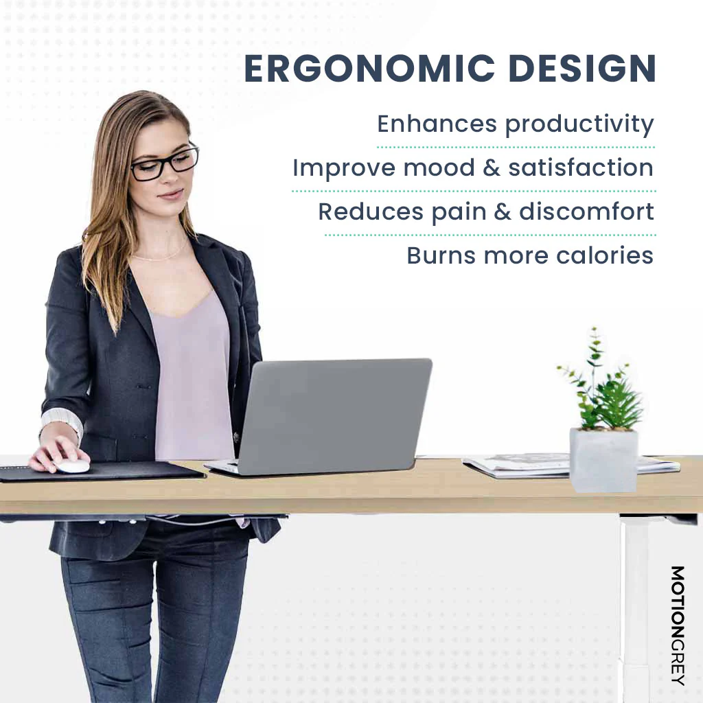 ErgoPro L Shape Standing Desk (Reversible Table Top) - Image 25