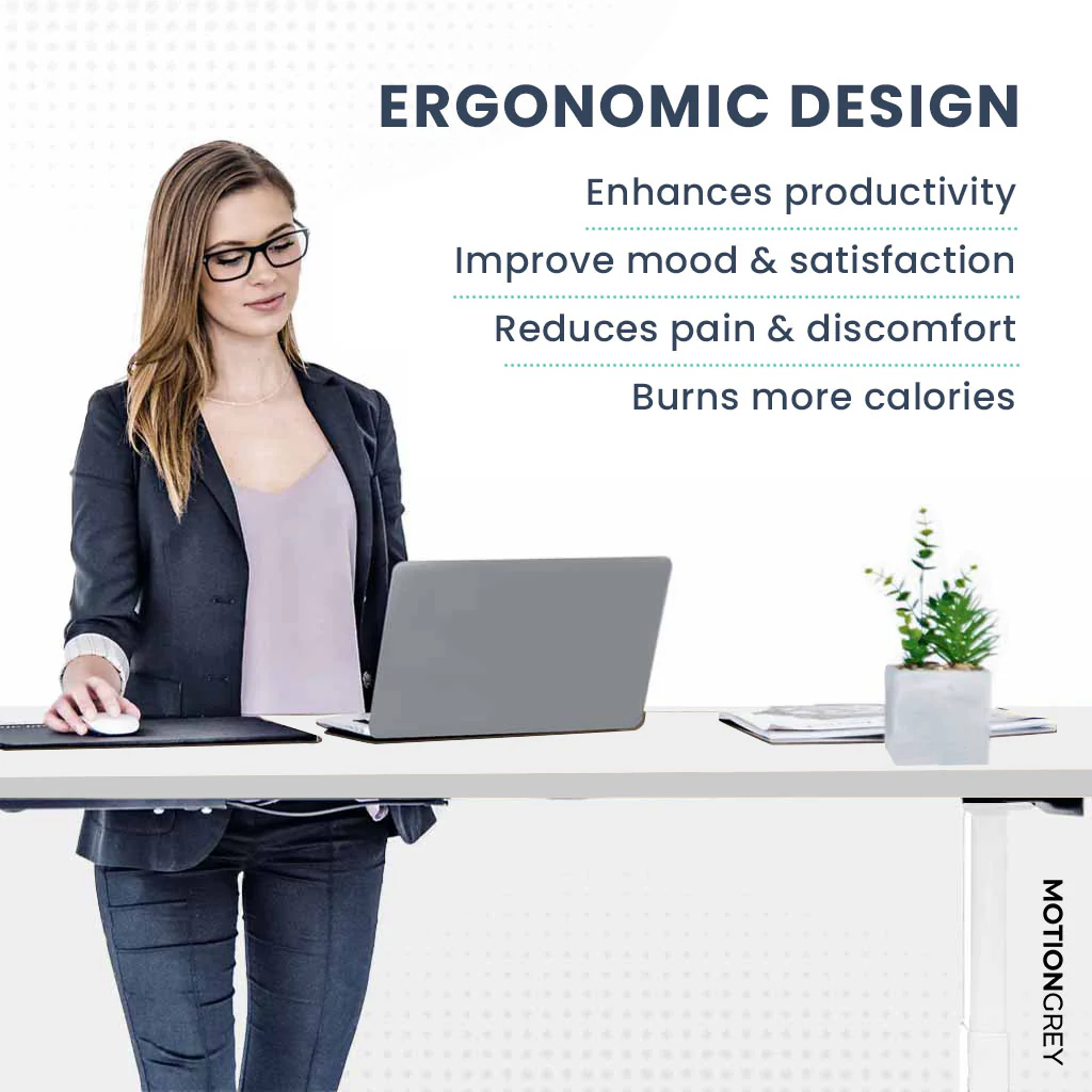 ErgoPro L Shape Standing Desk (Reversible Table Top) - Image 26