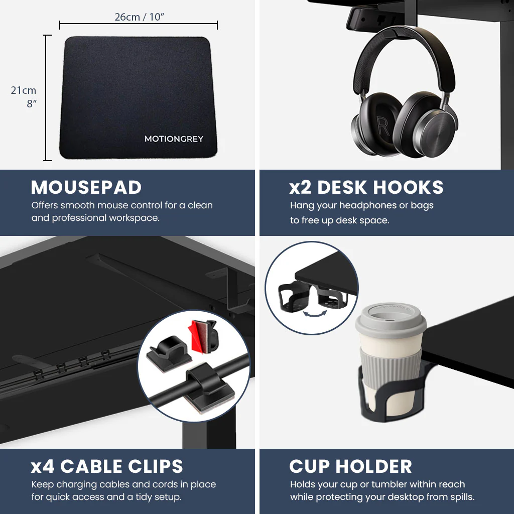 ErgoPro L Shape Standing Desk (Reversible Table Top) - Image 27