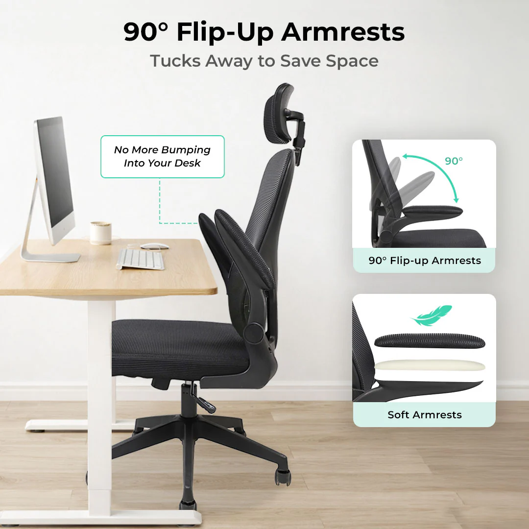 Motion MC2 Ergonomic Mesh High Office Black - Image 6