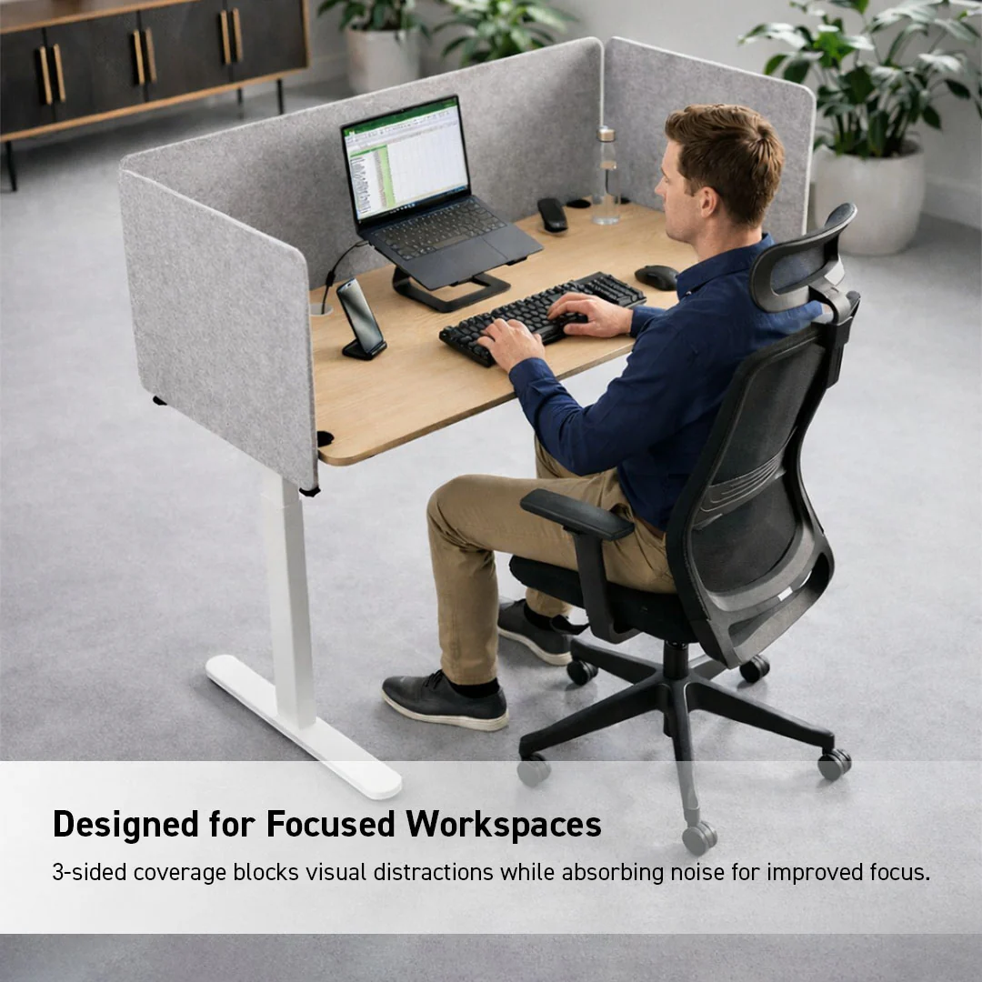 MotionGrey Desk Privacy Panel – Desk Modesty Panel for Standing Desks - Image 4