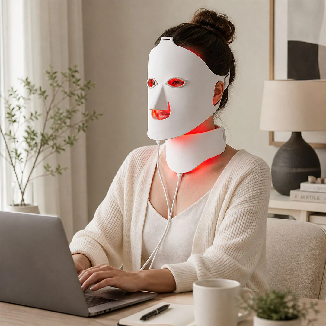 MotionGrey LED Light Therapy Face & Neck Mask - Image 3