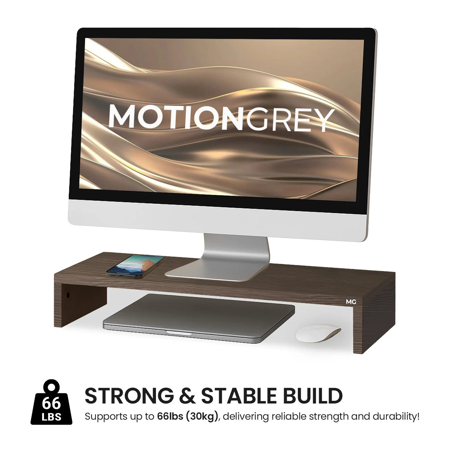 Wood Monitor Riser Stand - Image 4