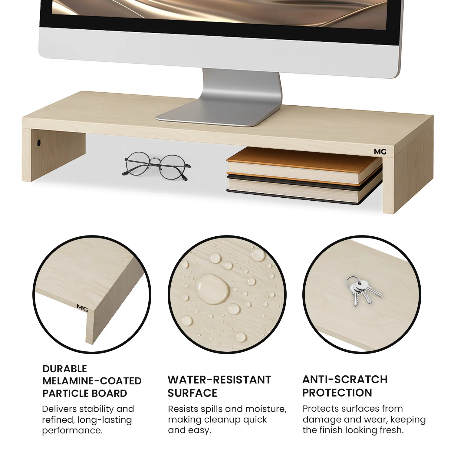 Wood Monitor Riser Stand - Image 5